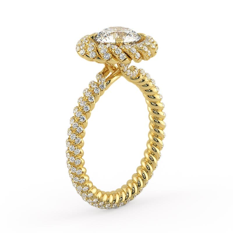 Eleganza Braided Diamond Engagement Ring