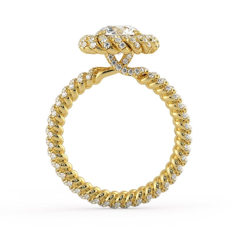 Eleganza Braided Diamond Engagement Ring