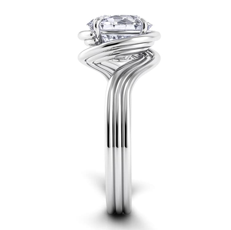 Abbraccio Award Winning Swirl Engagement Ring