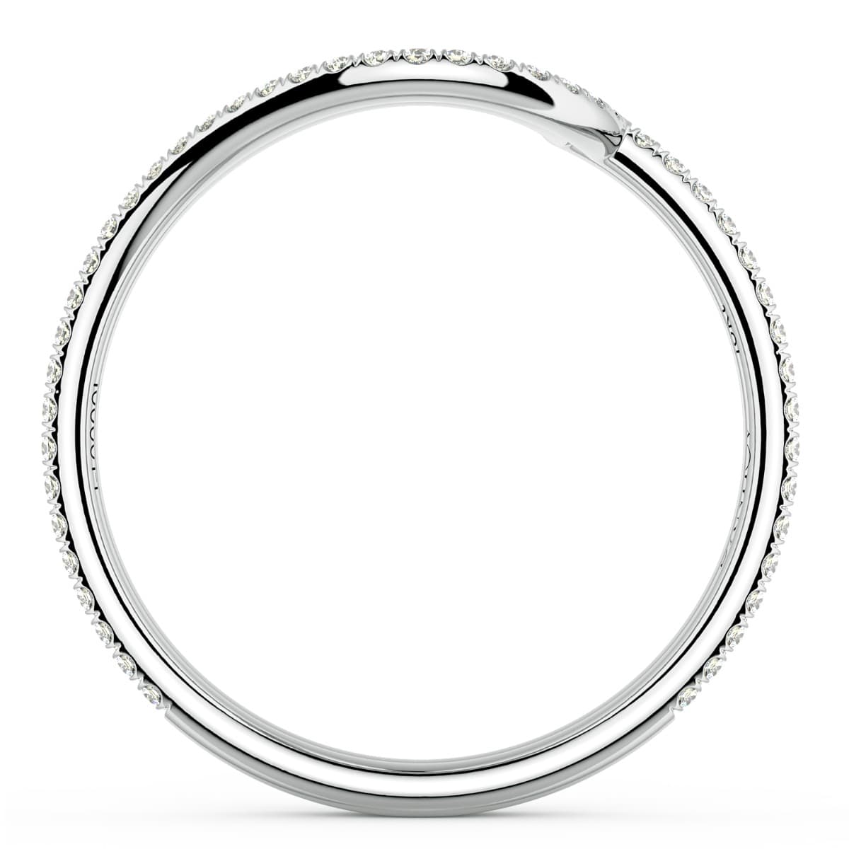 Abbraccio Double Quarter Moon Curved Diamond Band