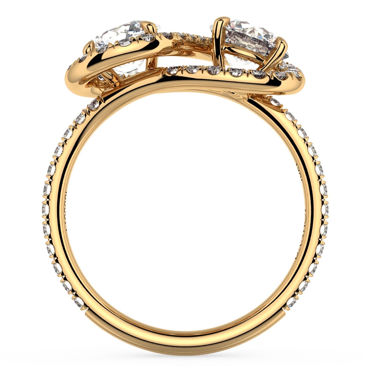 Abbraccio Infinity Single Shank Diamond Engagement Ring