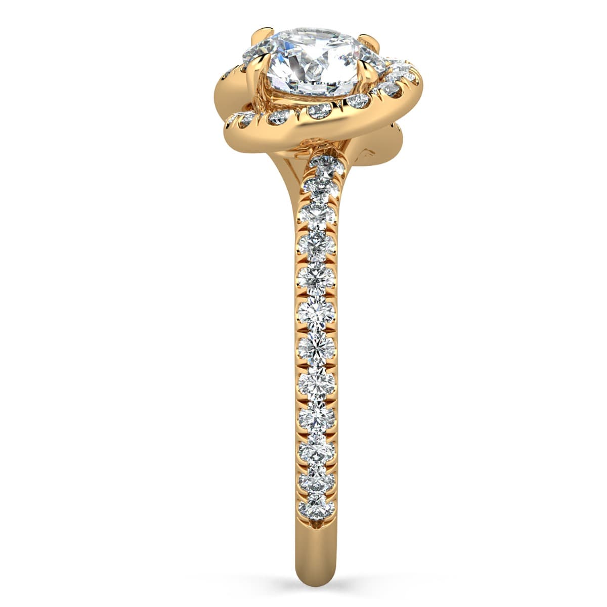 Abbraccio Infinity Single Shank Diamond Engagement Ring
