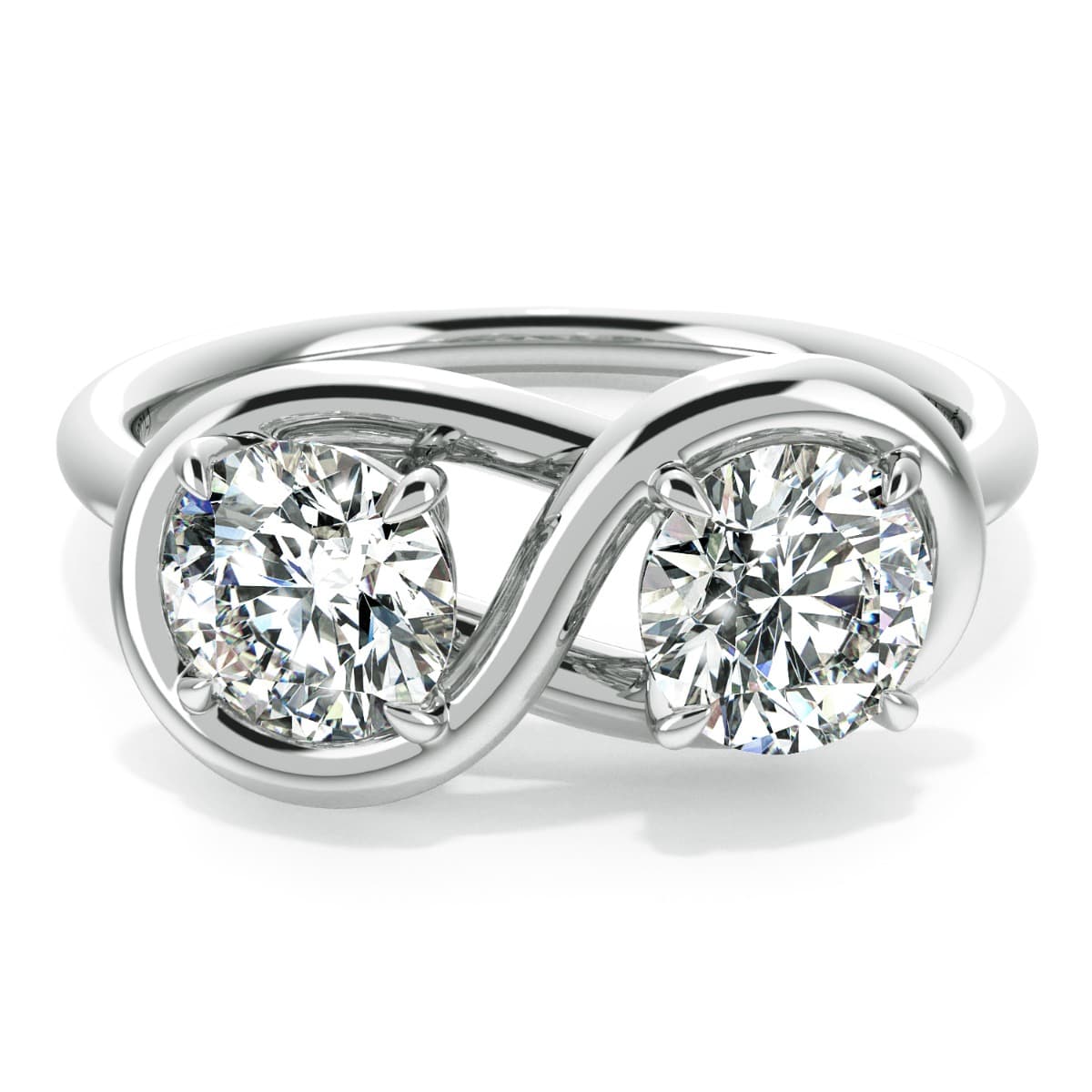 Abbraccio Infinity Single Shank Engagement Ring