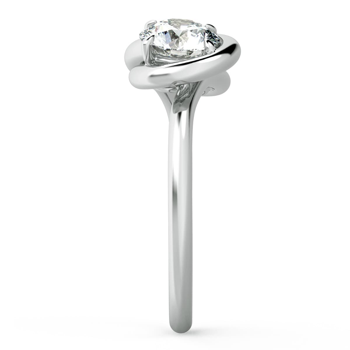Abbraccio Infinity Single Shank Engagement Ring