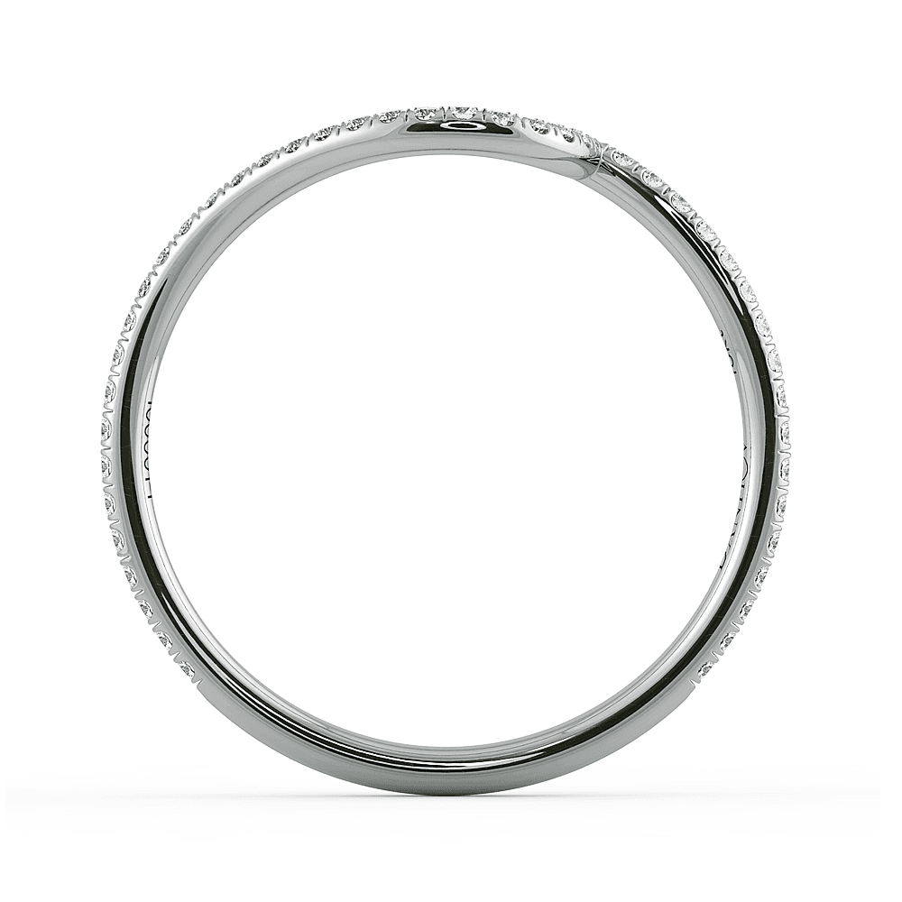 Abbraccio Quarter Moon Curved Diamond Band