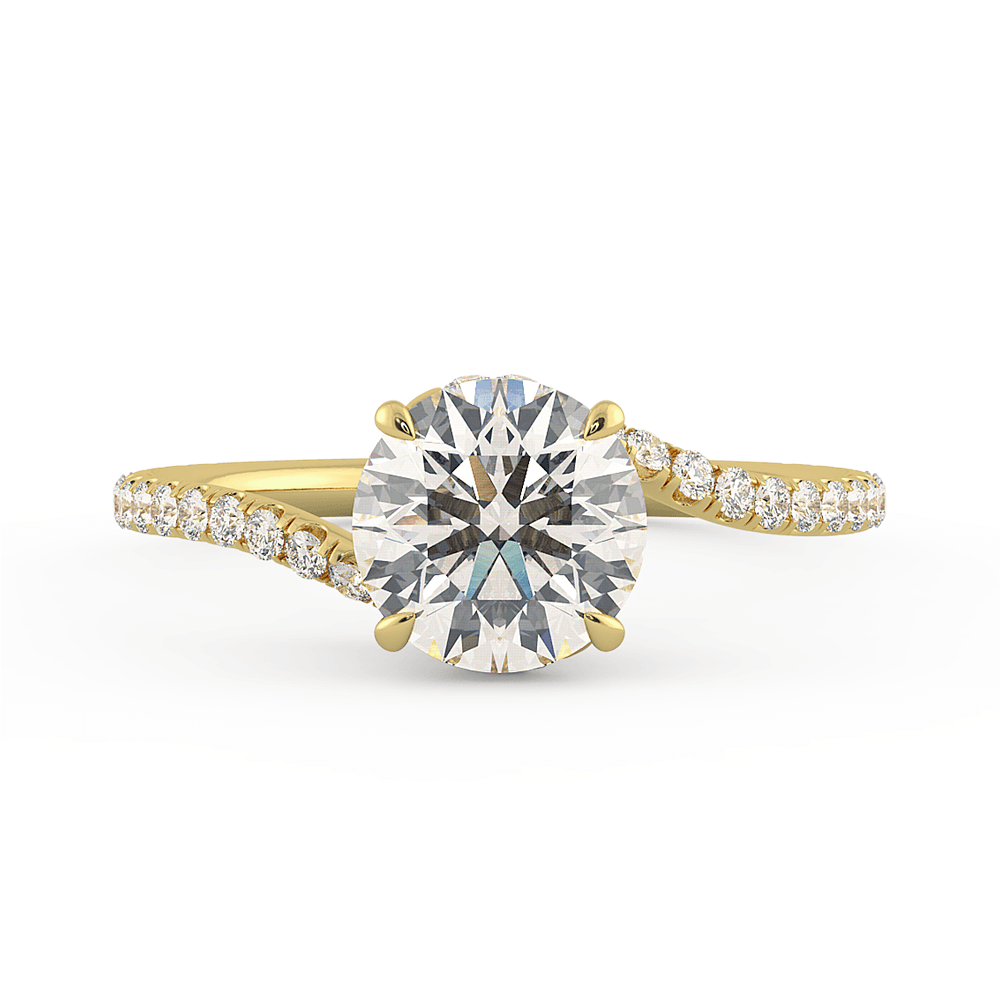 Abbraccio Swirl Diamond Engagement Ring
