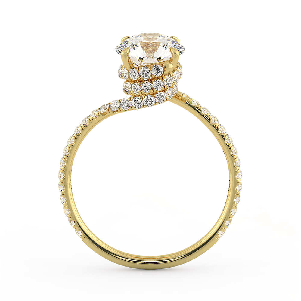 Abbraccio Swirl Diamond Engagement Ring