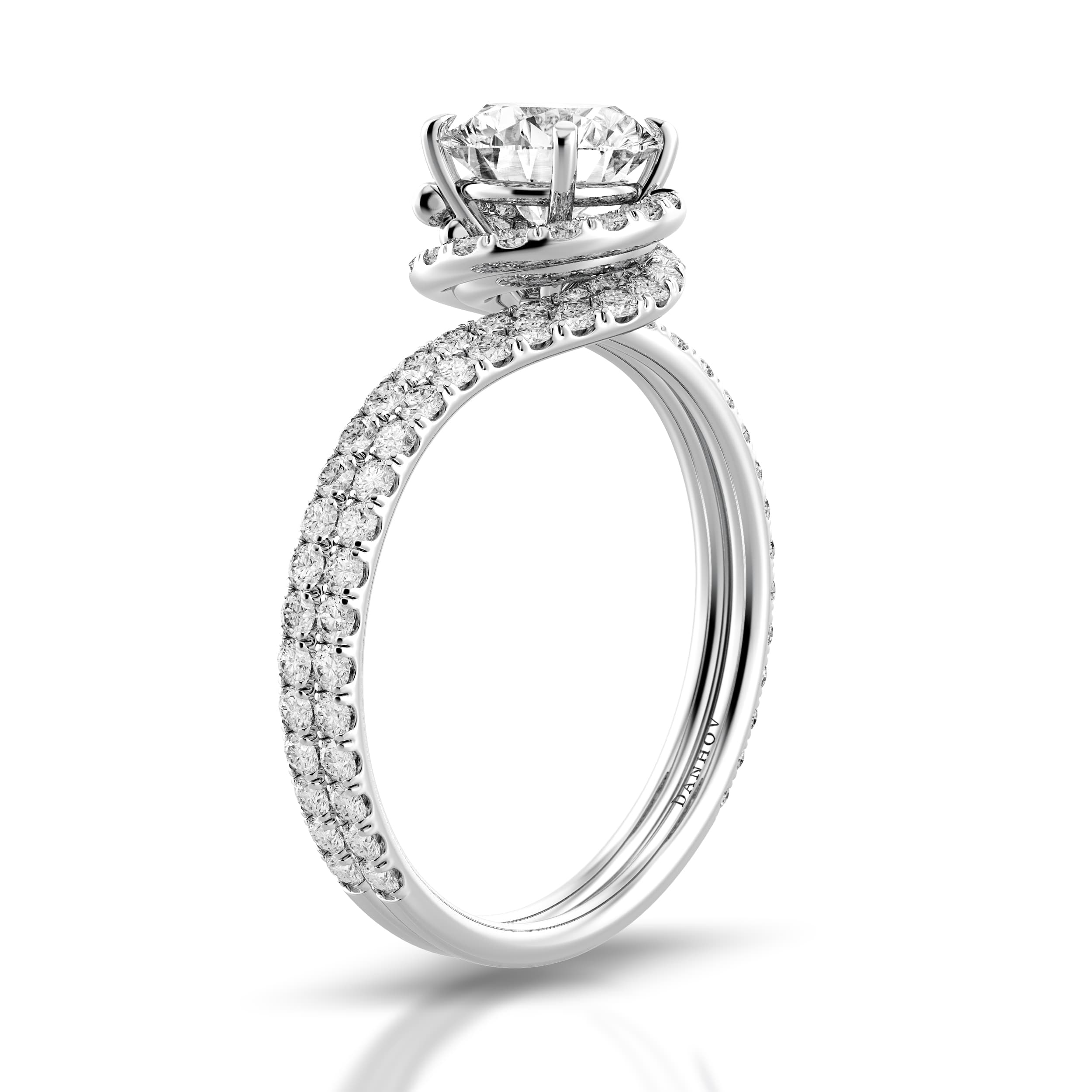Abbraccio Swirl Engagement Ring