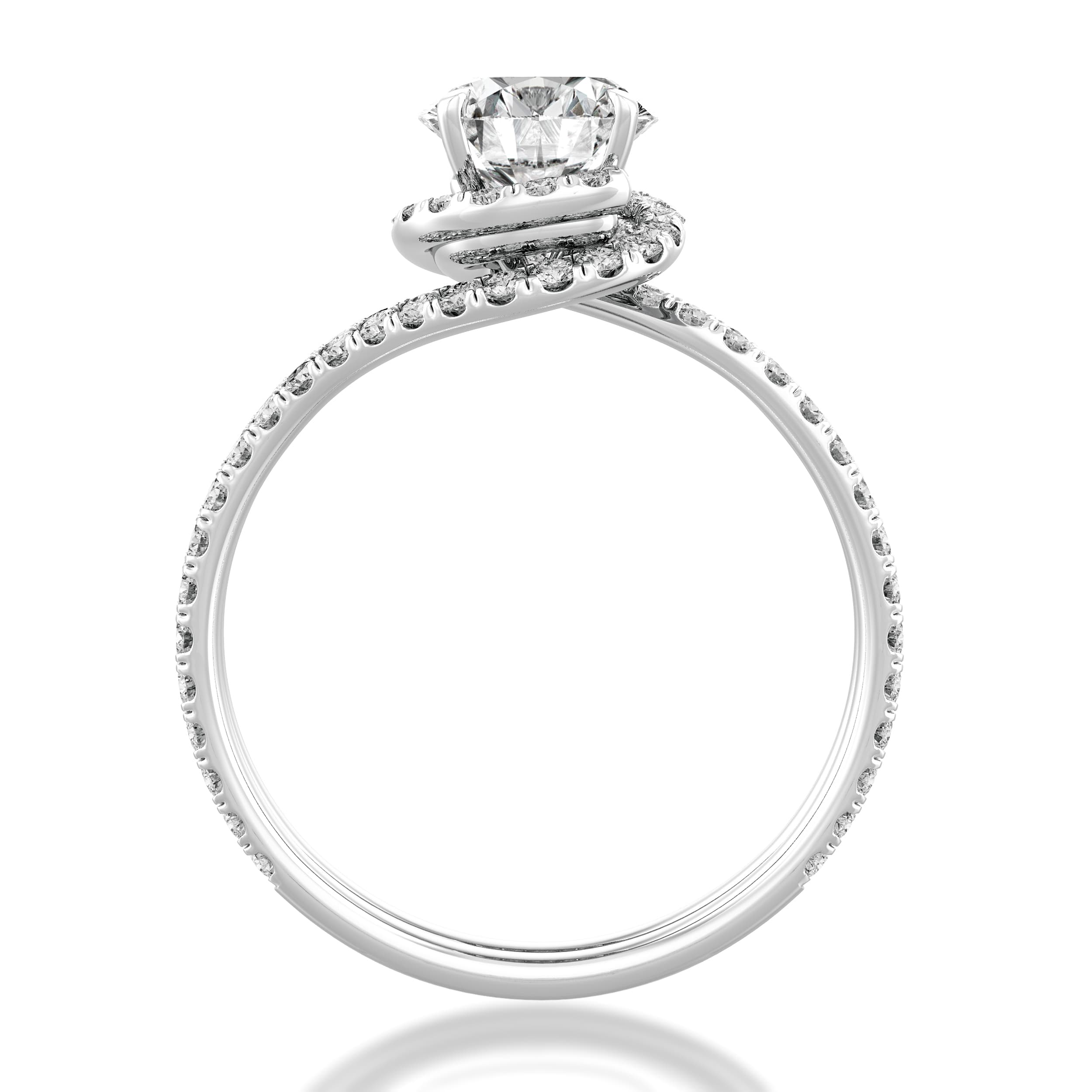 Abbraccio Swirl Engagement Ring