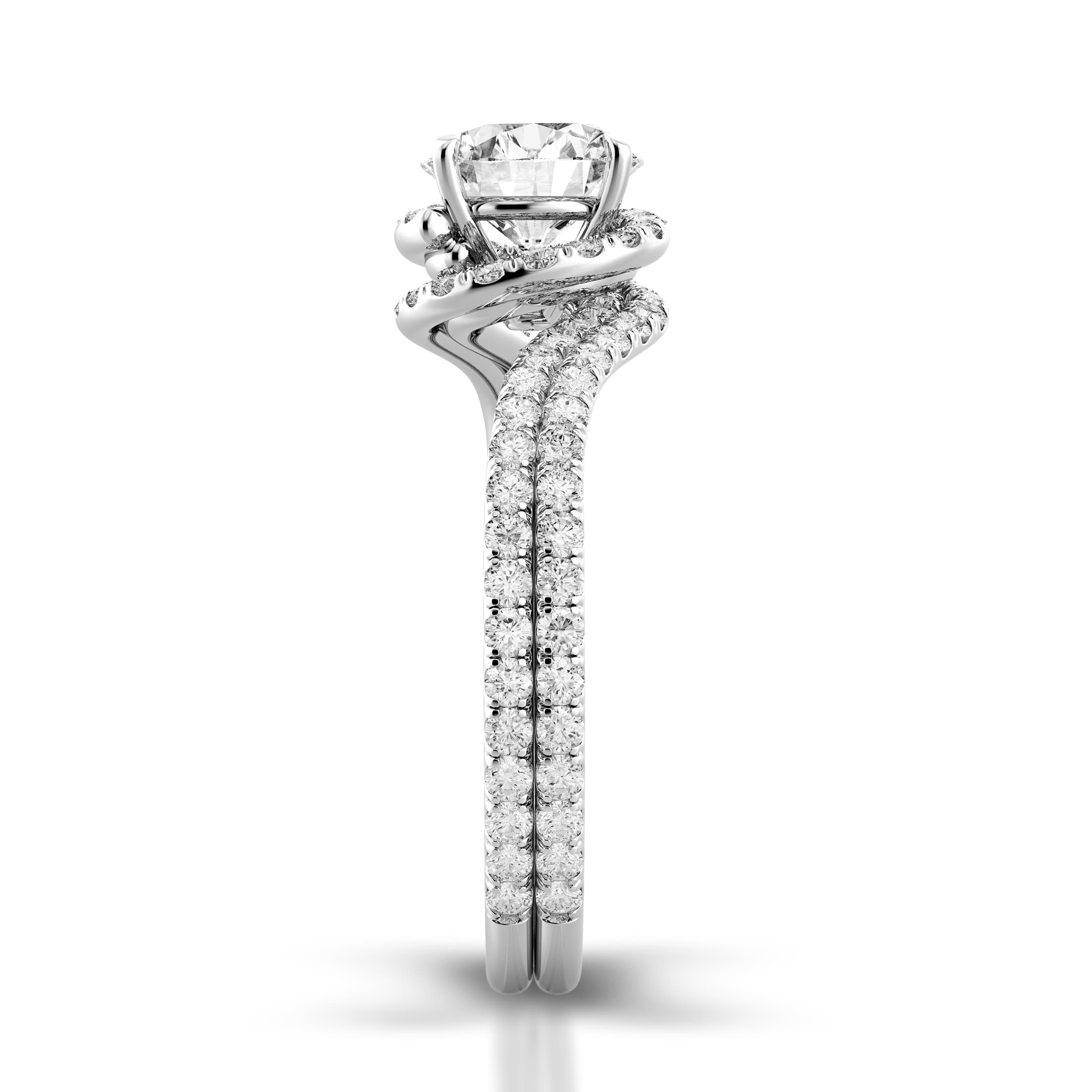 Abbraccio Swirl Engagement Ring