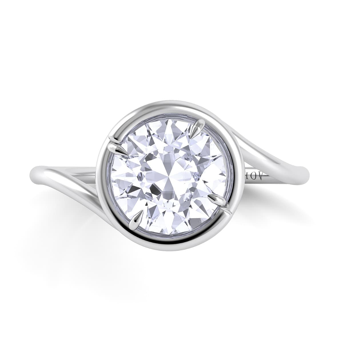 Abbraccio Swirl Engagement Ring