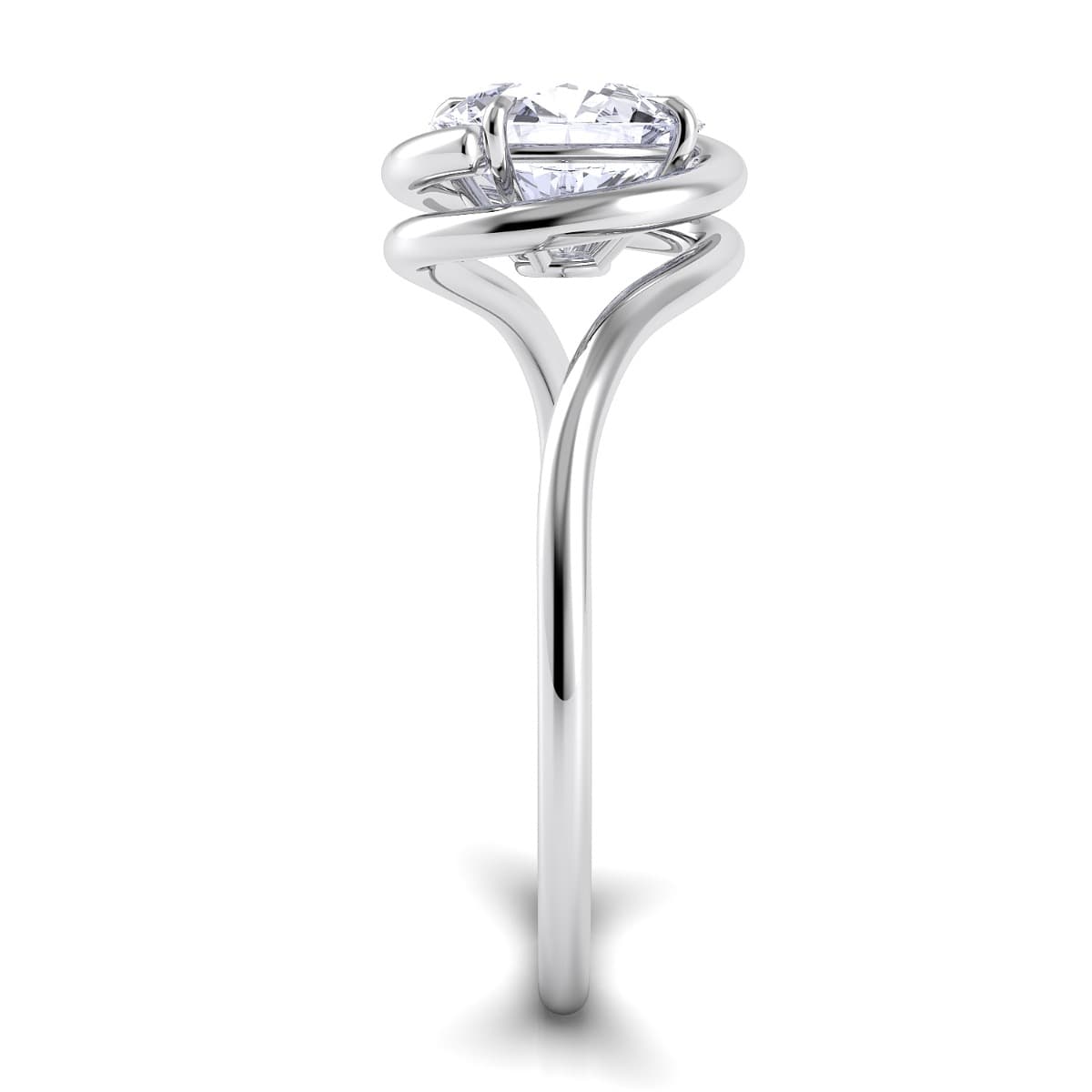 Abbraccio Swirl Engagement Ring