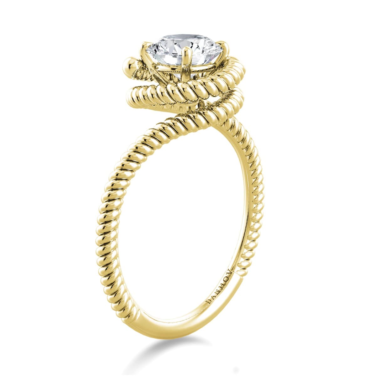 Abbraccio Twisted Shank Swirl Engagement Ring
