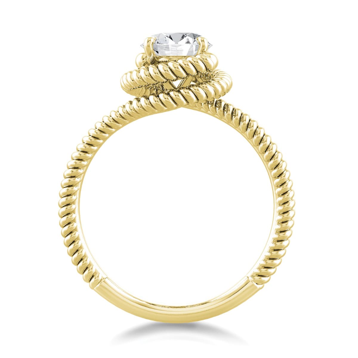Abbraccio Twisted Shank Swirl Engagement Ring
