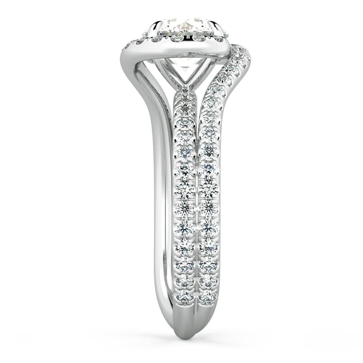 Abbraccio Unique Swirl Engagement Ring