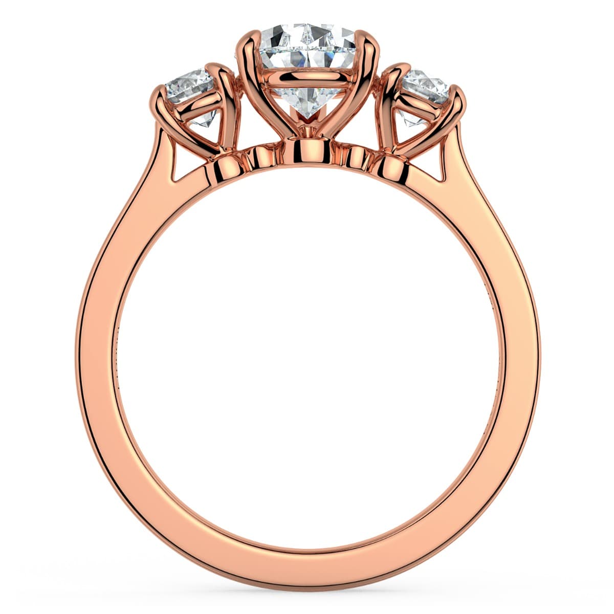 Classico Three Diamond Pear Cut Engagement Ring