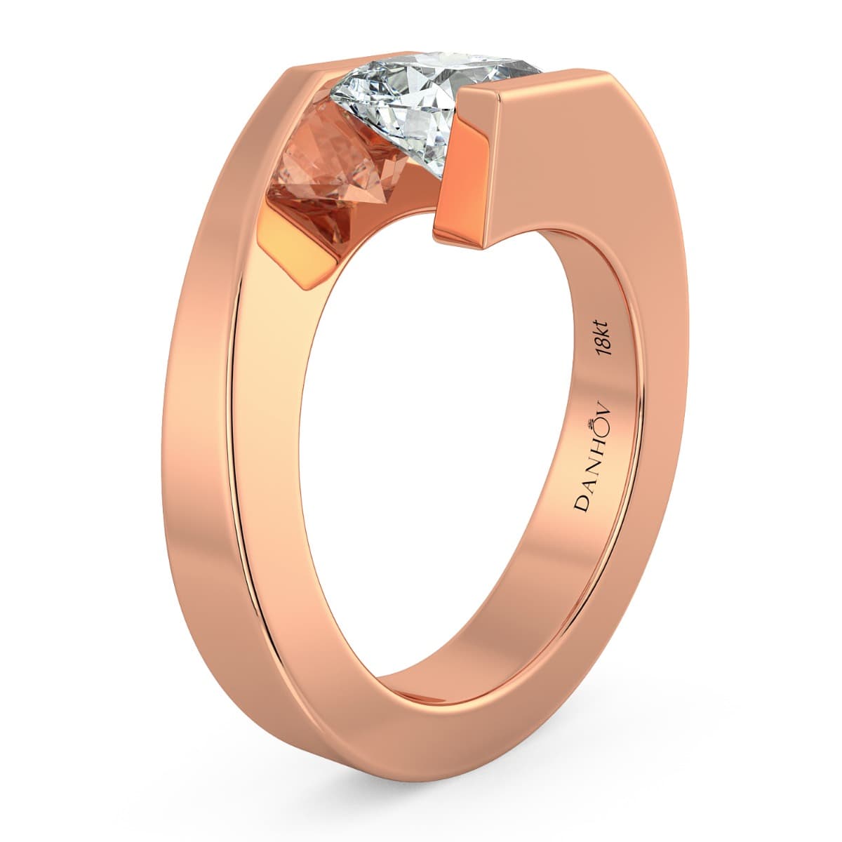Cushion Diamond Tension Engagement Ring