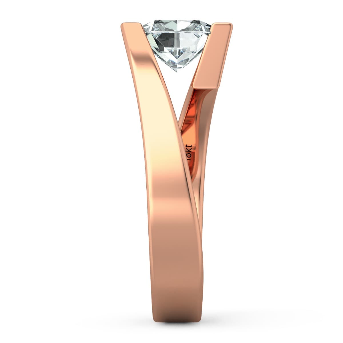 Cushion Diamond Tension Engagement Ring