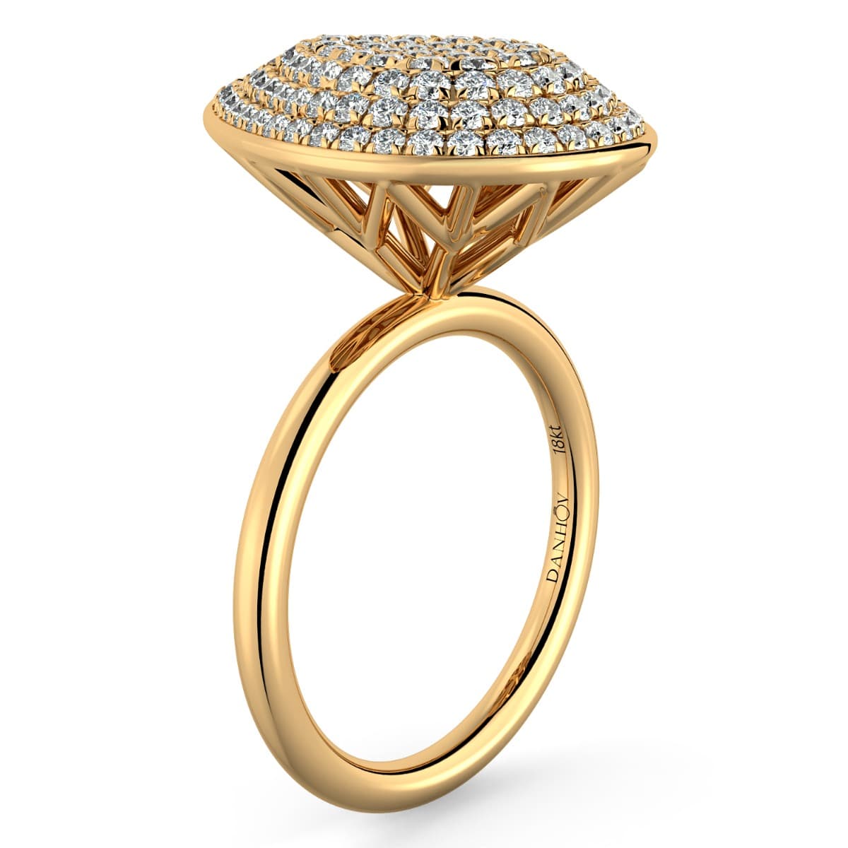 Diamante Cluster Pear Shape Fine Ring