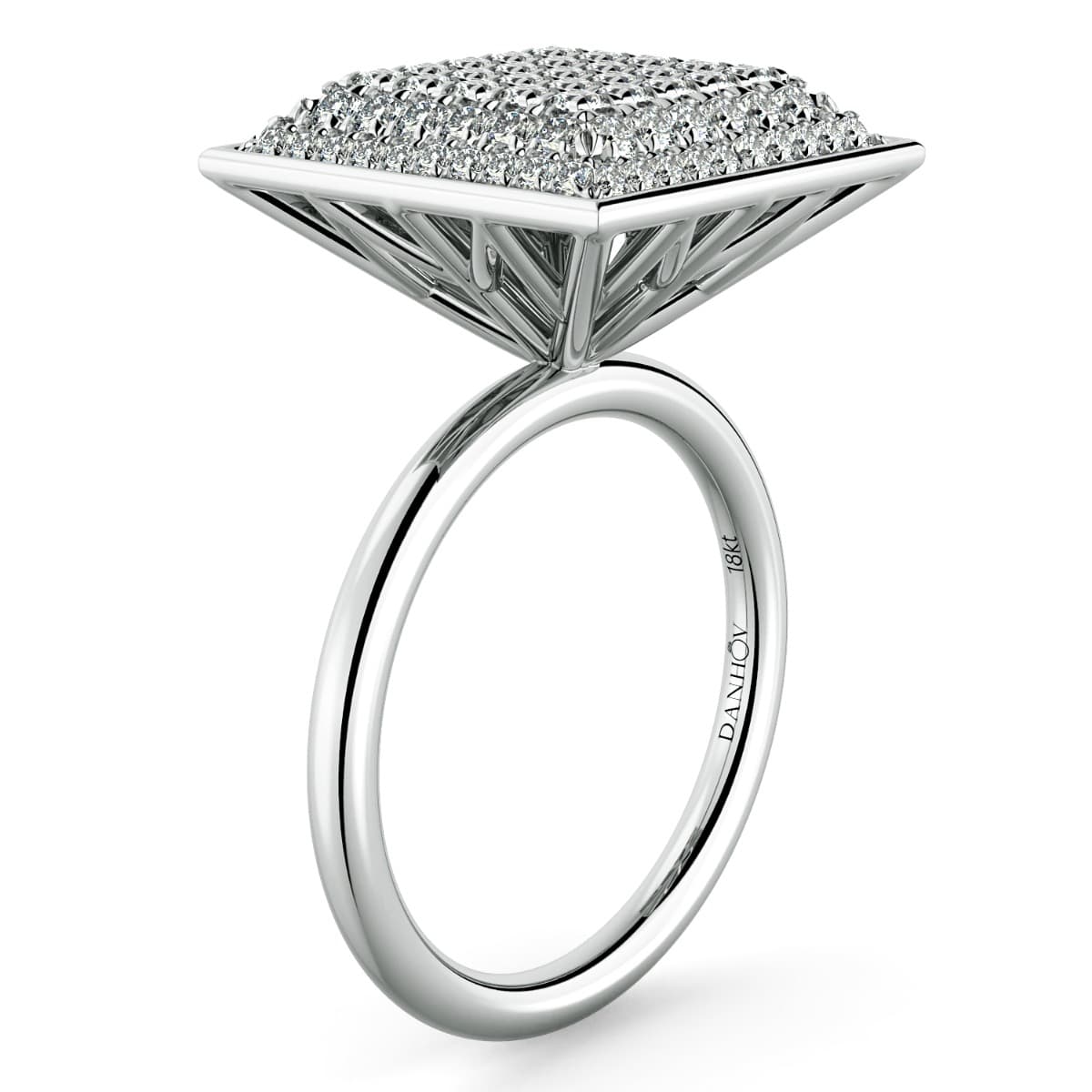 Diamante Cluster Princess Fine Ring