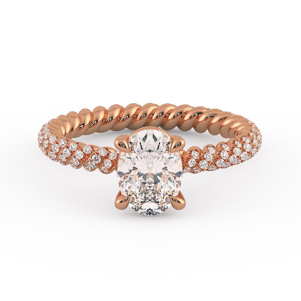 Eleganza Braided Diamond Engagement Ring