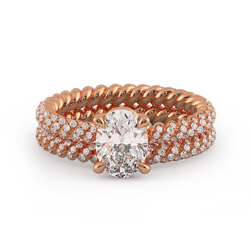 Eleganza Braided Diamond Engagement Ring