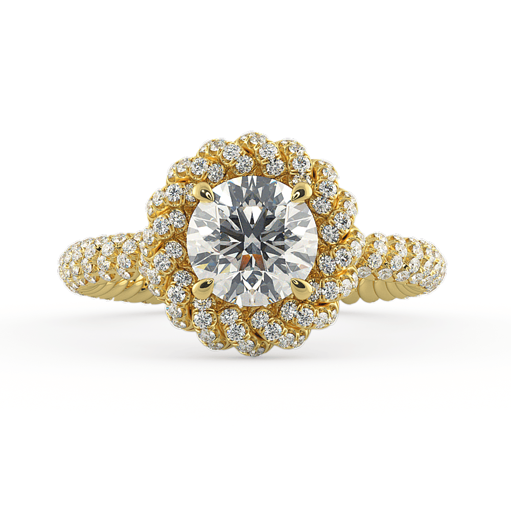 Eleganza Braided Diamond Engagement Ring