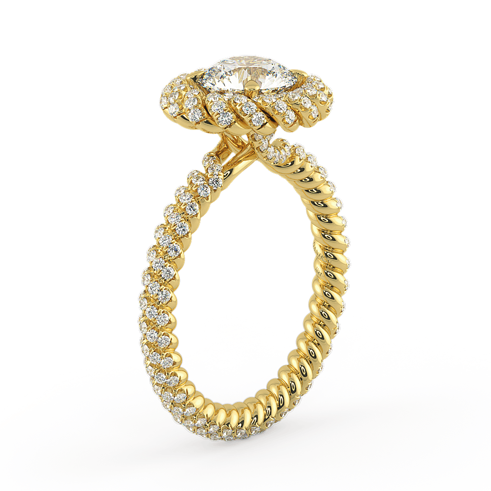Eleganza Braided Diamond Engagement Ring