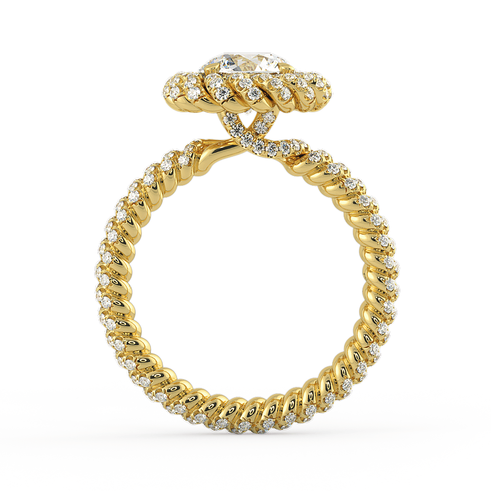 Eleganza Braided Diamond Engagement Ring