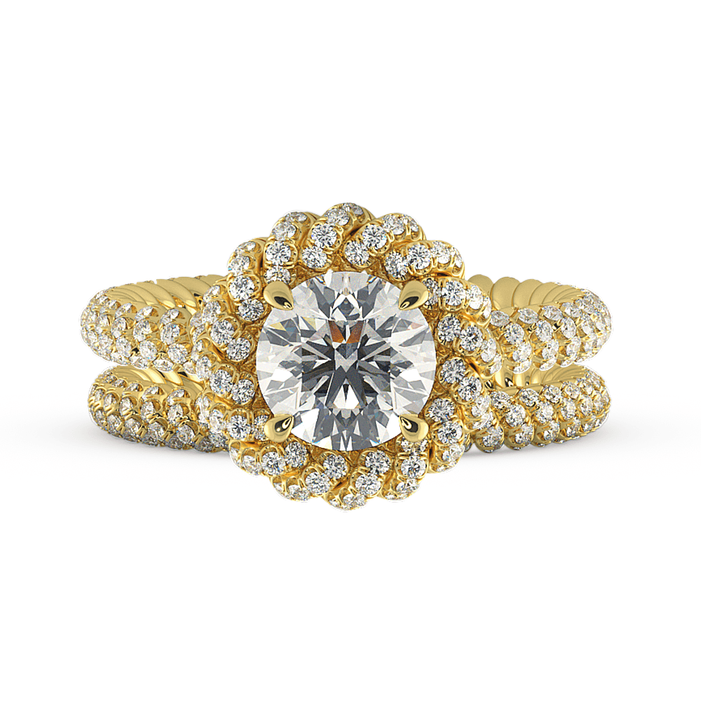 Eleganza Braided Diamond Engagement Ring
