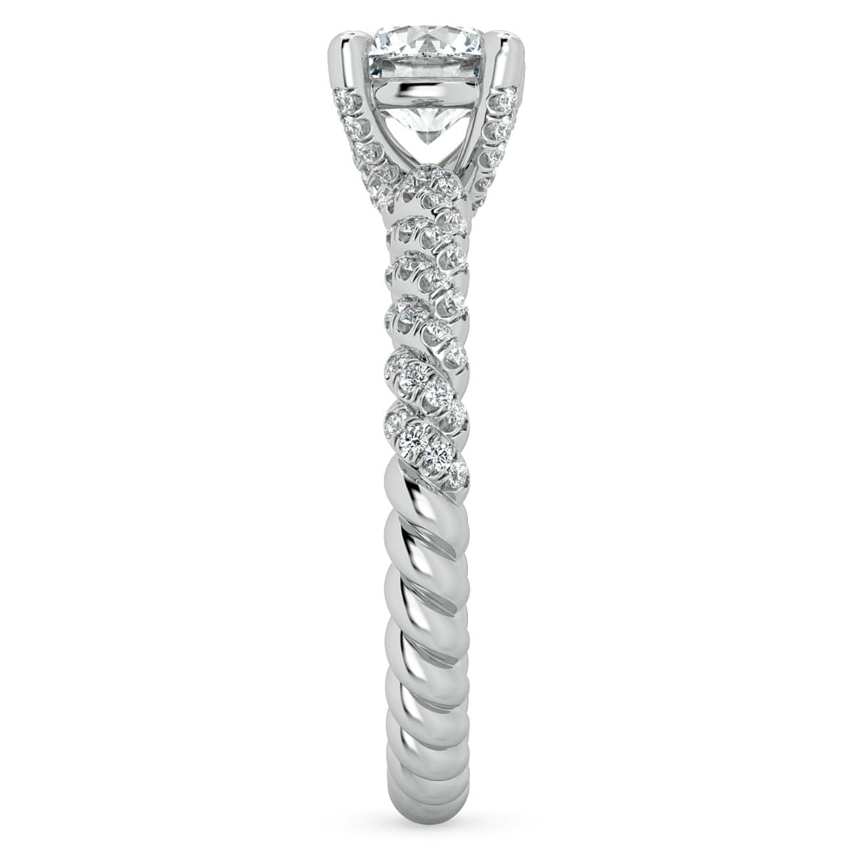 Eleganza Braided Diamond Engagement Ring
