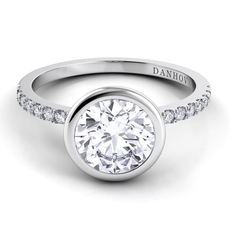 Per Lei Single Shank Oval Cut Diamond Engagement Ring