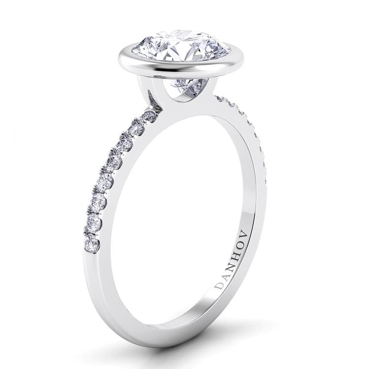 Per Lei Single Shank Oval Cut Diamond Engagement Ring