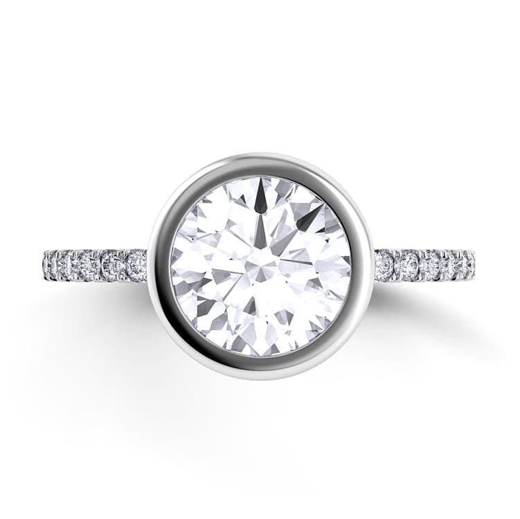 Per Lei Single Shank Oval Cut Diamond Engagement Ring