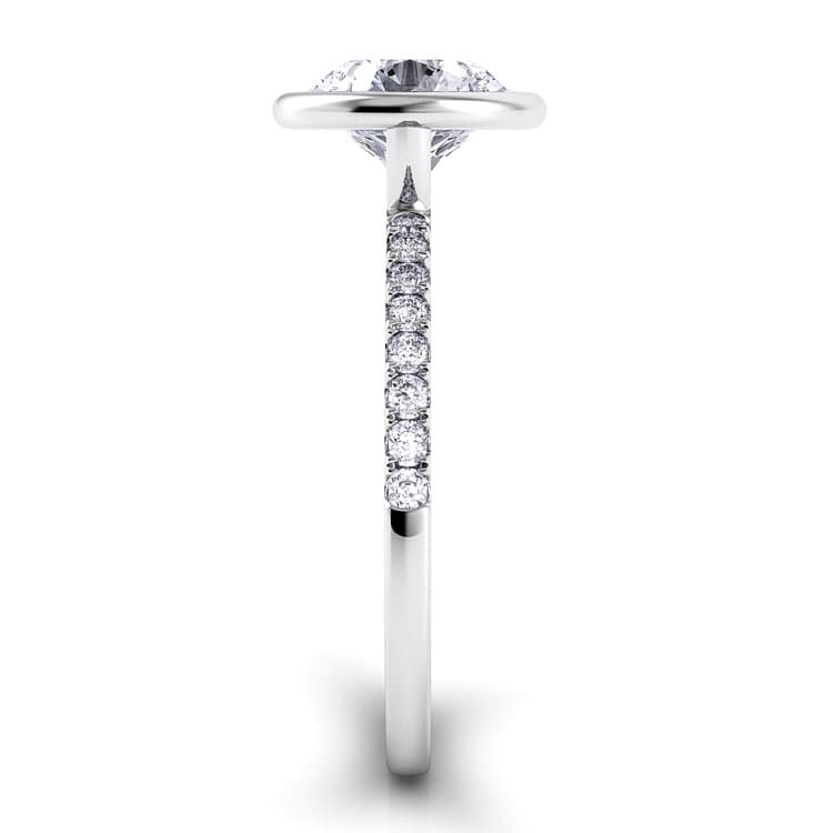 Per Lei Single Shank Oval Cut Diamond Engagement Ring