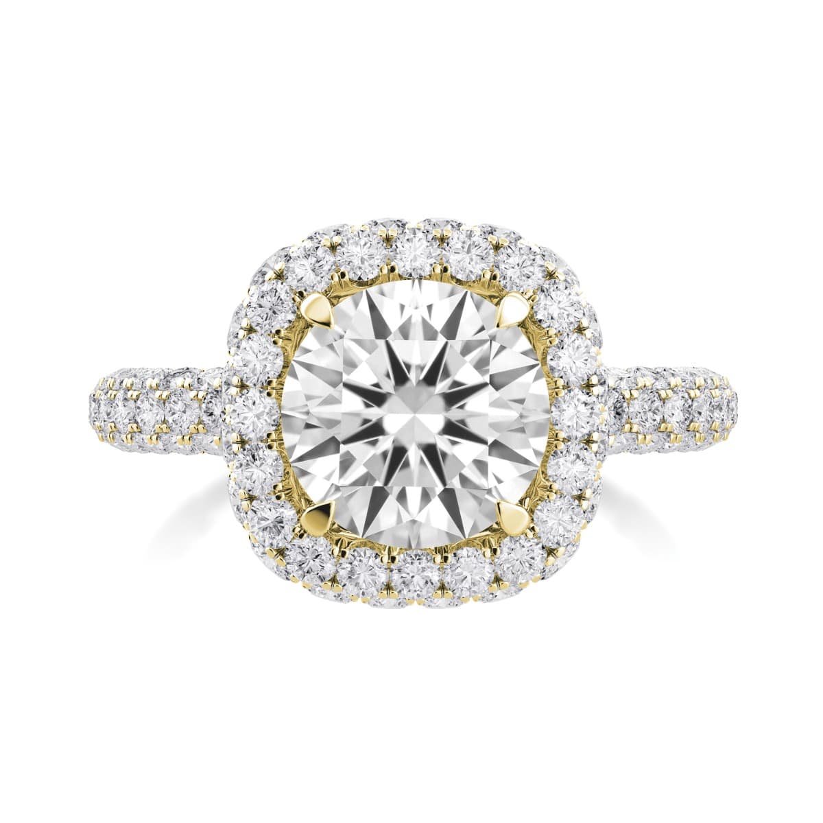 Per Lei Diamond Halo Engagement Ring