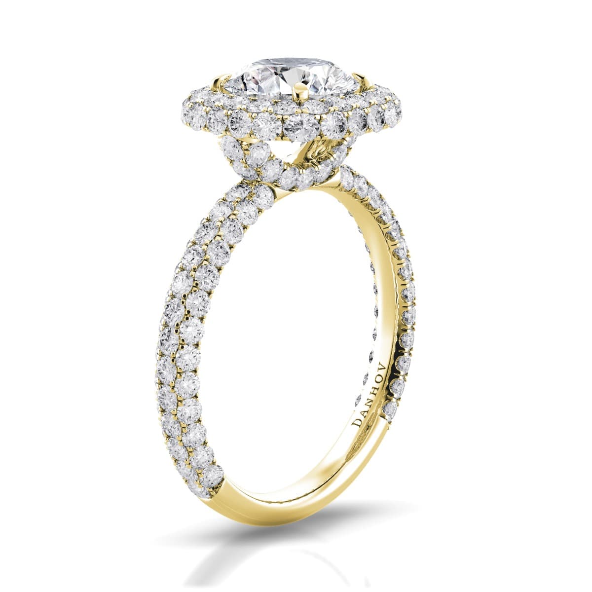 Per Lei Diamond Halo Engagement Ring