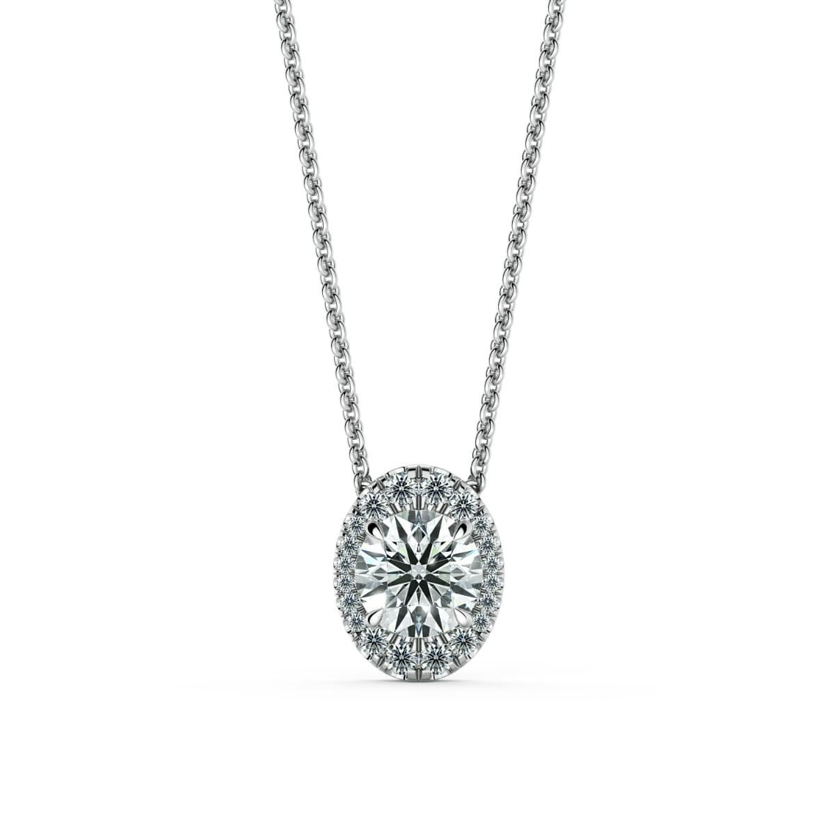 Per Lei Diamond Oval Pendant