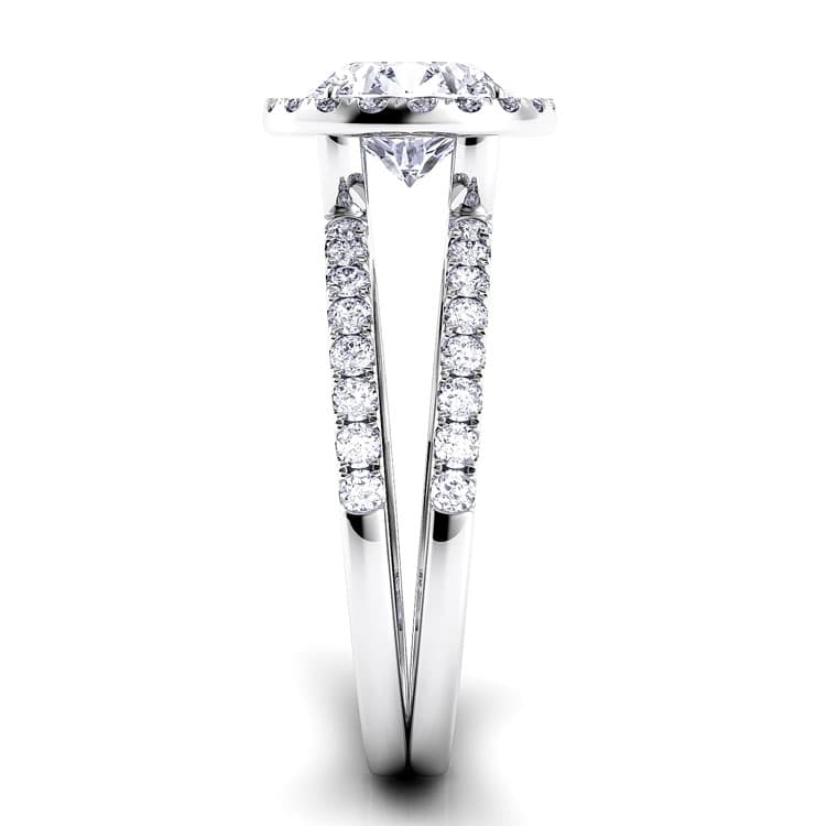 Per Lei Double Shank Marquise Engagement Ring