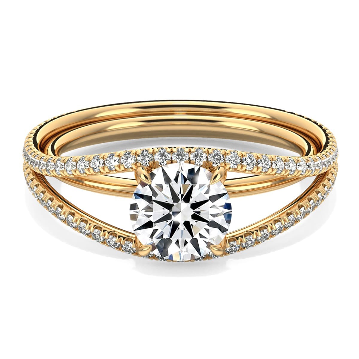 Per Lei Eagle Claw Prong Diamond Engagement Ring