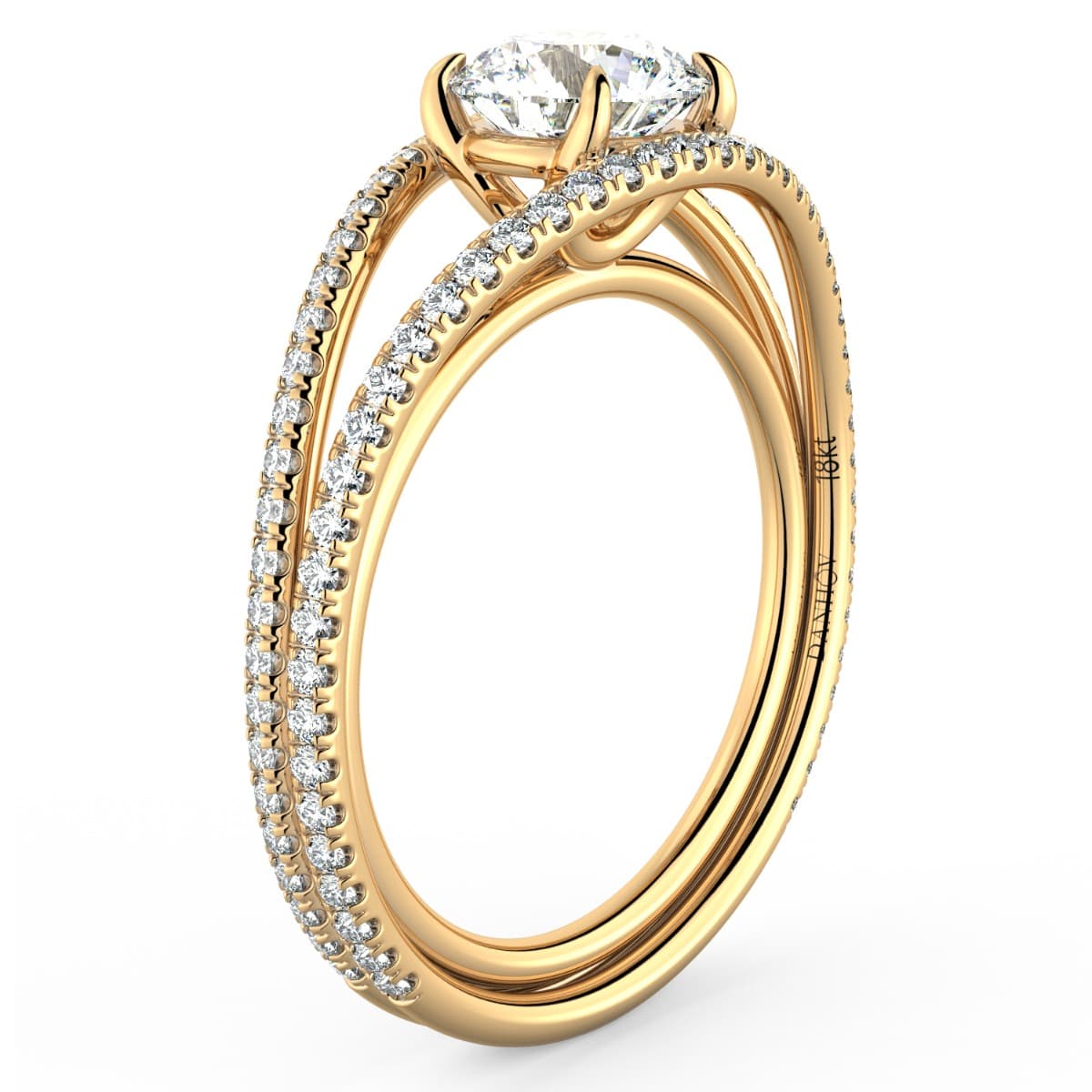 Per Lei Eagle Claw Prong Diamond Engagement Ring