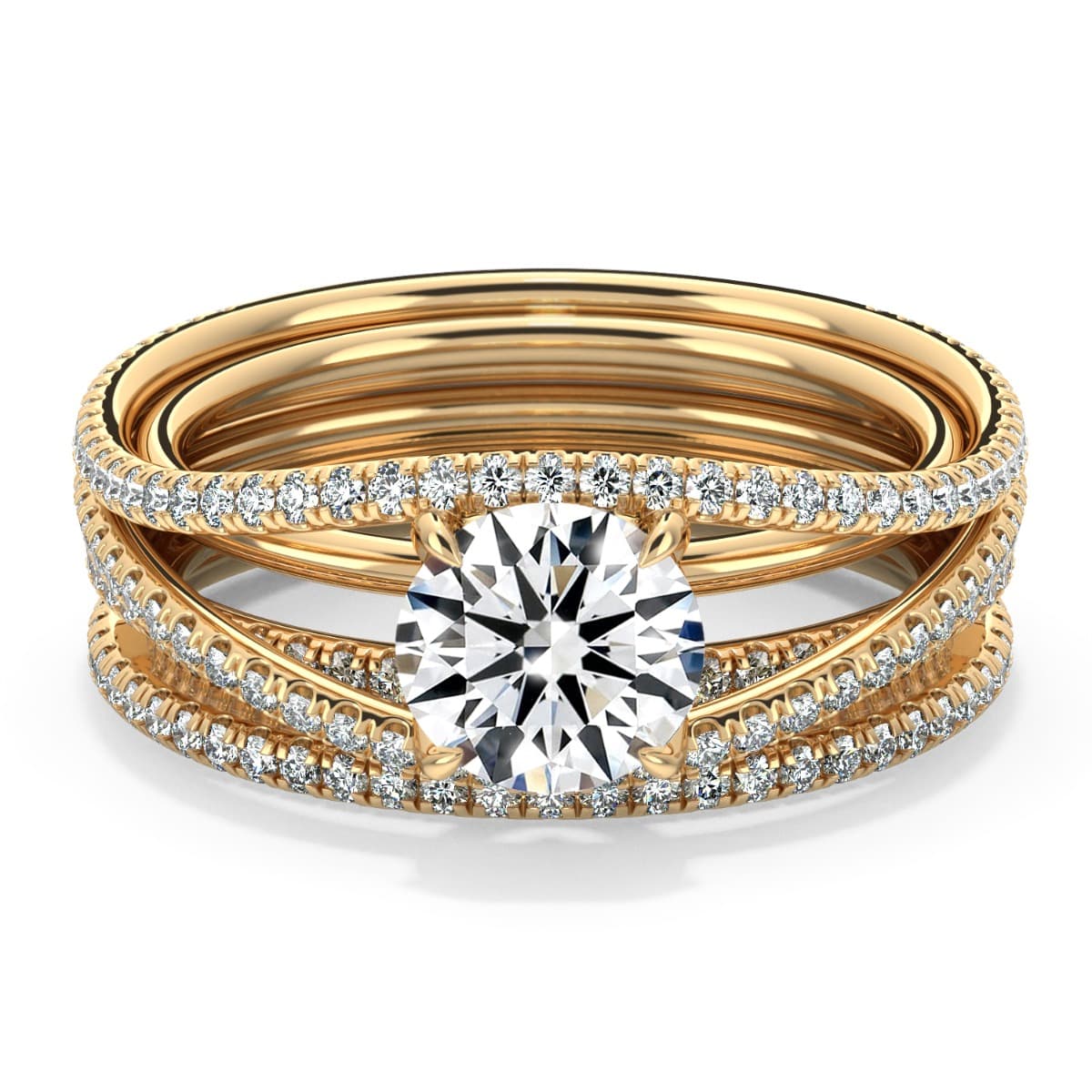 Per Lei Eagle Claw Prong Diamond Engagement Ring