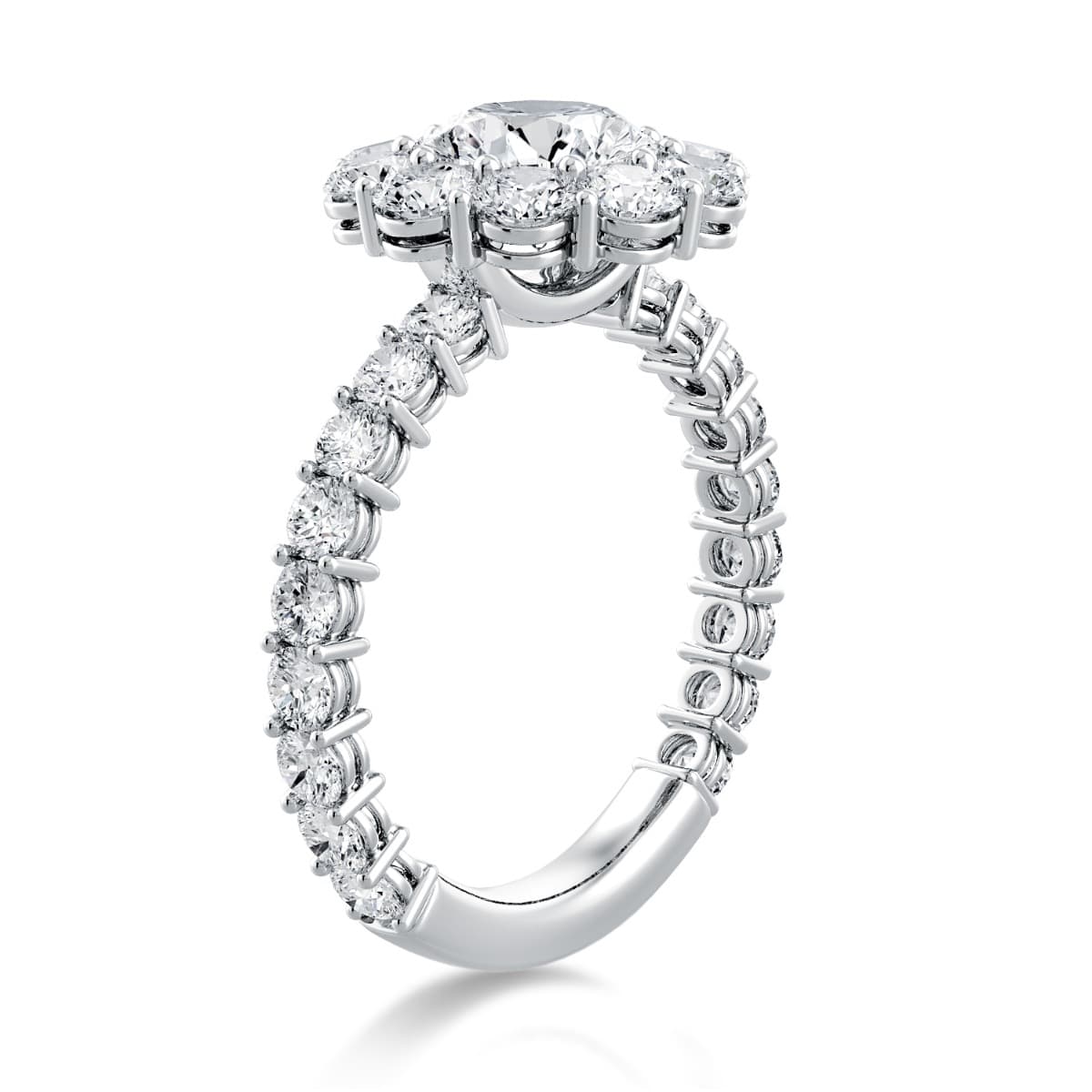 Per Lei Halo Diamond Engagement Ring