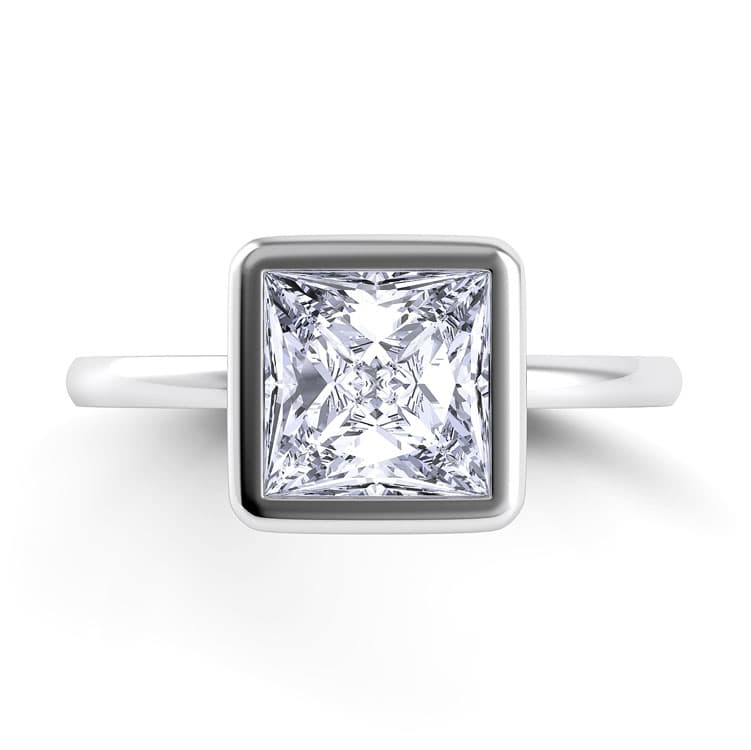 Per Lei Single Shank Emerald Engagement Ring