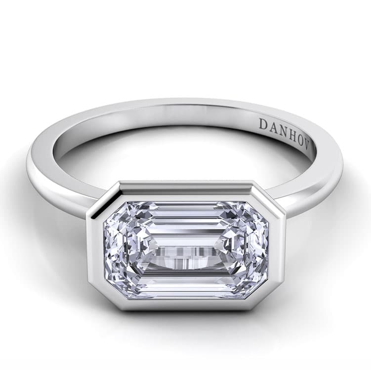 Per Lei Single Shank Princess-cut Engagement Ring