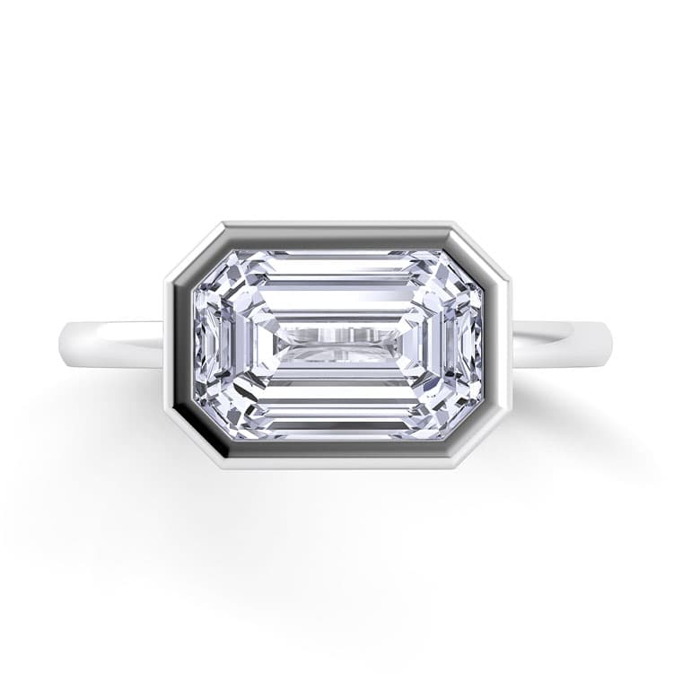 Per Lei Single Shank Princess-cut Engagement Ring