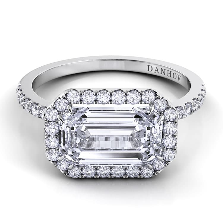 Per Lei Halo Diamond Engagement Ring