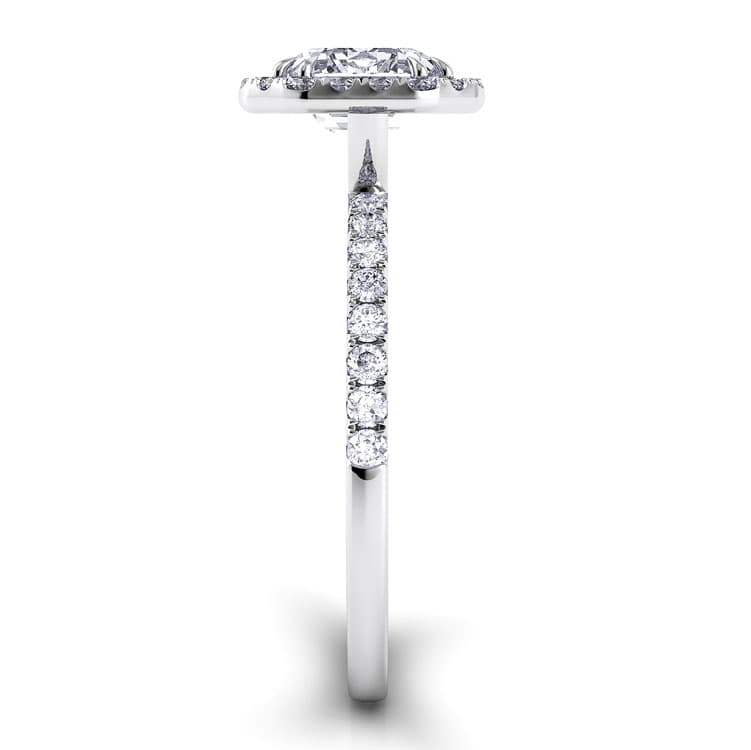 Per Lei Halo Diamond Engagement Ring