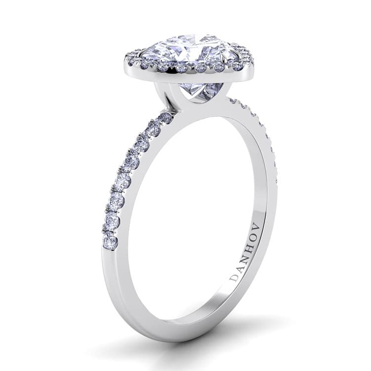 Per Lei Single Shank Marquise Engagement Ring