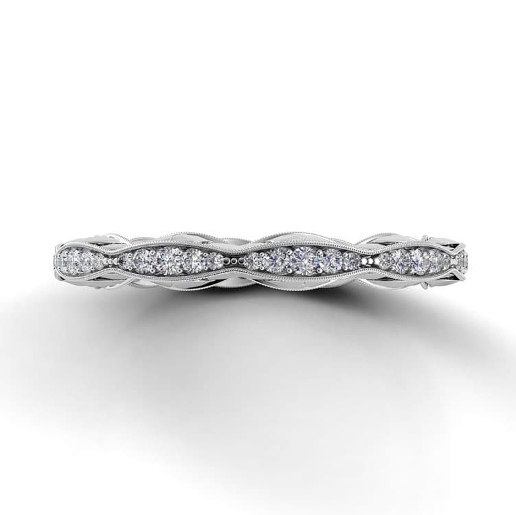 Petalo Curved Diamond Wedding Ring